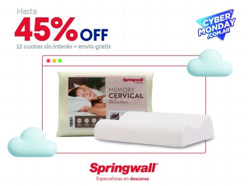 Almohada Springwall Dreams Memory Cervical 070x050