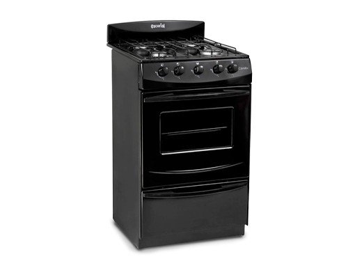 Cocina 51cm Gas Env. Black Escorial Candor S2