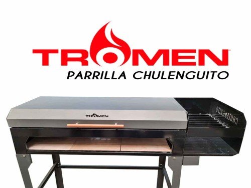 Parrilla a leña Tromen Chulenguito con fogonero enlozado