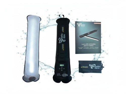 Tubo Led Inflable Estilo Libre 60 Cm Multifunción para Fotos Negro