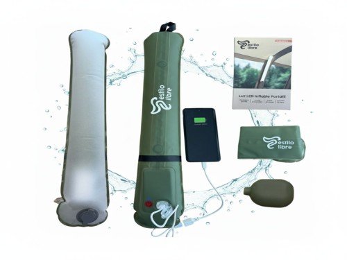 Tubo Led Inflable Estilo Libre 60 Cm Carga Usb Fría Y Cálida Verde