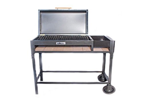 Parrilla Móvil Tromen Chulengo A Leña 101cm De Ancho 112.7cm Negro