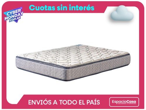 Colchón Queen Suavegom Merit Con Pillow Espuma