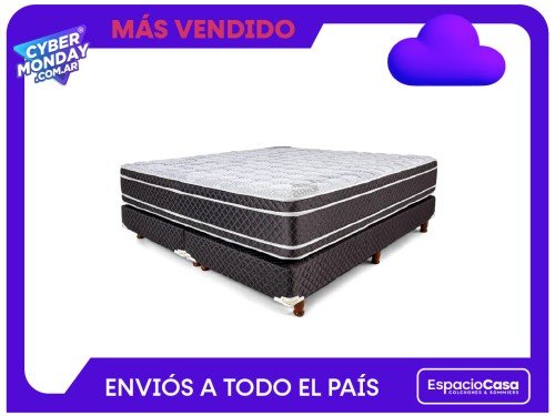 Conjunto Sommier Queen Cannon con Pillow Renovation Espuma
