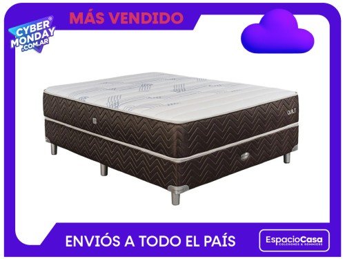 Conjunto Sommier Queen Springwall Quilt Resortes