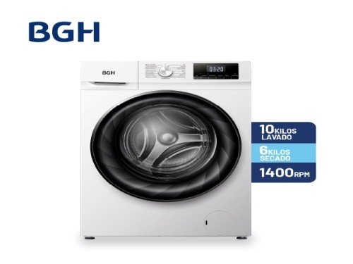 Lavasecarropas Bgh Inverter Blanco Bwdn10w25ar 10 Kg Blanco