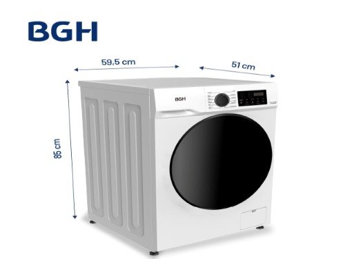 Lavarropas Bgh Inverter Carga Frontal 8kg Bwfe08w24ar