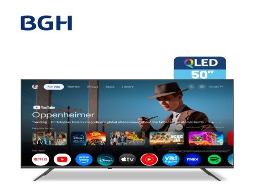 Smart TV BGH 50" QLED 4K Google TV B5026US7G