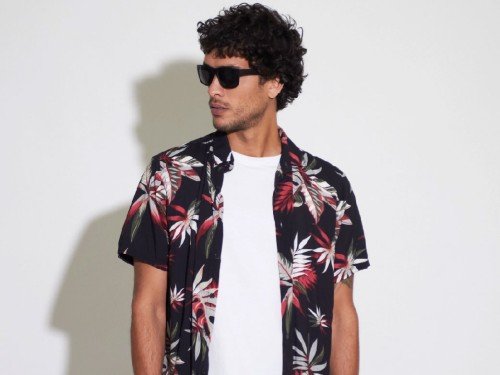 Camisa Paradise manga corta estampada Kevingston