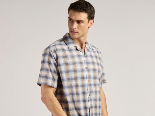 Camisa Habana Escosesa manga corta Kevingston