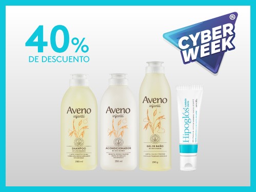 Kit de Baño Bebes y Niños Aveno +Hipoglós Cuidado Diario 30g