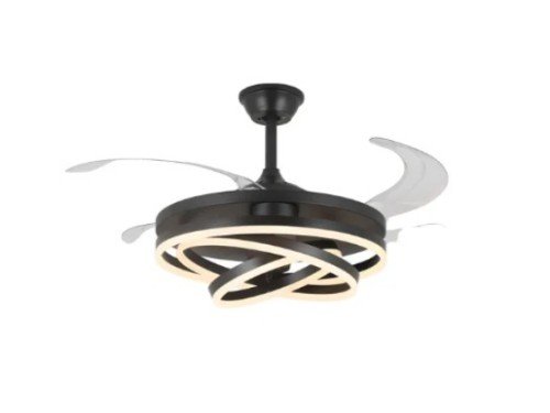 VENTILADOR RETRACTIL STVTN43-SM MINIMALISTA COLOR NEGRO 48"STAR TRACK