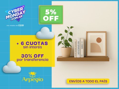 Estante flotante de melamina - Arpegio