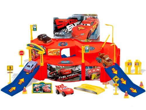 Cars Garage Estacionamiento Con 4 Autos y 3 Rampas Disney