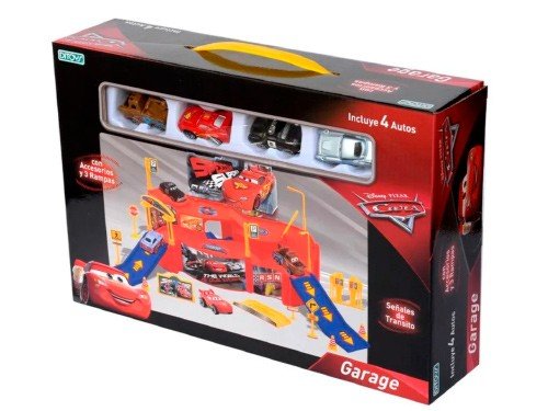 Cars Garage Estacionamiento Con 4 Autos y 3 Rampas Disney