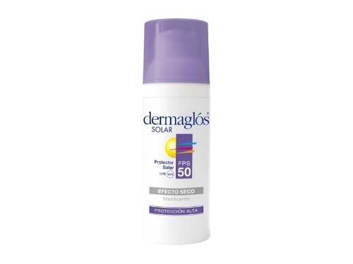 Protector Solar Dermaglós Facial FPS50 Efecto Seco Invisible X 50 Gr