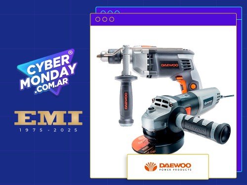 KIT AMOLADORA 750W + TALADRO 550W DAEWOO