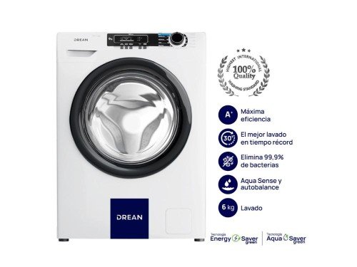 LAVARROPAS DREAN CARGA FRONTAL 6KG BLANCO LFDR0606LB0