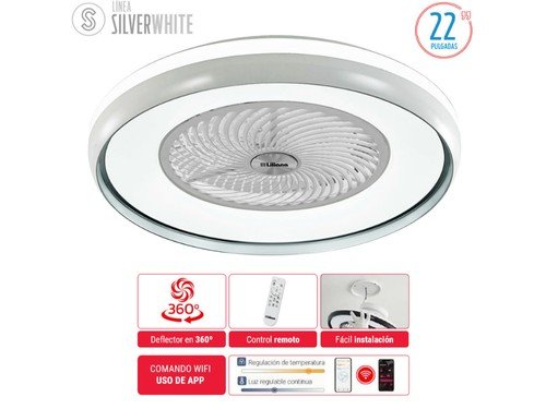 Ventilador de Techo Con Wifi Liliana con Luminaria VTHBOX24