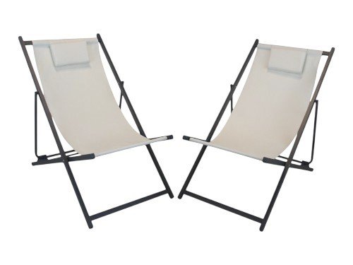 Set por 2 Reposeras de Aluminio Trieste natural