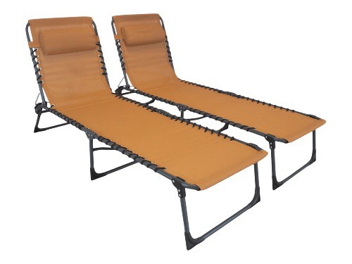 Set por 2 Reposeras de Acero Nápoles terracota