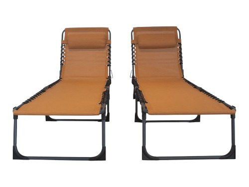 Set por 2 Reposeras de Acero Nápoles terracota