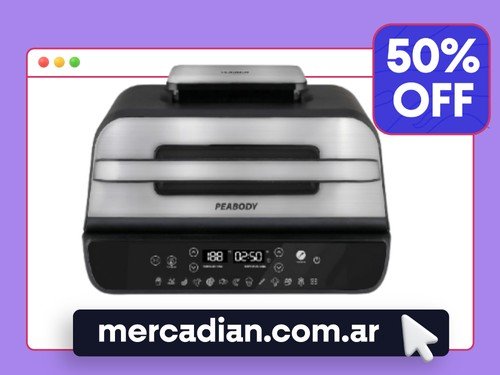 Freidora De Aire Digital Con Grill Peabody 7 Lts PE-AFG03N