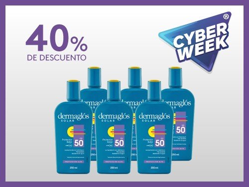 Kit Protector Solar Dermaglós Emulsion FPS 50 x6 Unidades