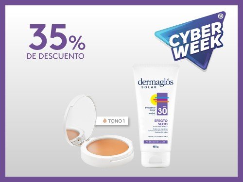 Kit Protector Solar Dermaglós Corporal FPS 30 + Compacta T1