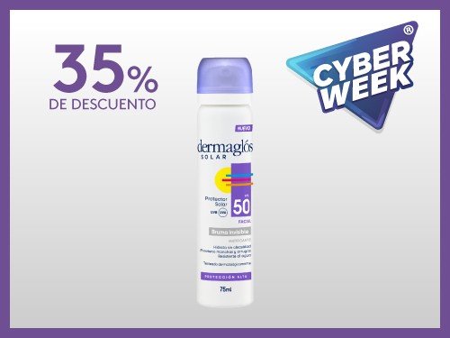 Protector Solar Dermaglós Facial FPS 50 Bruma Spray 75ml