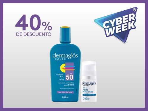 Kit Dermaglós Protector Solar + Serum Acido Hialurónico