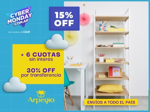 Estantería con 6 estantes en roble americano - Arpegio