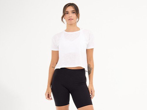 Remera Bianca Algodon Flame