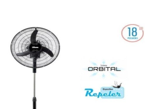 VENTILADOR DE PIE VVPRN-18 18" PARRILLA METALICA NEGRA ASPAS P.LILIANA