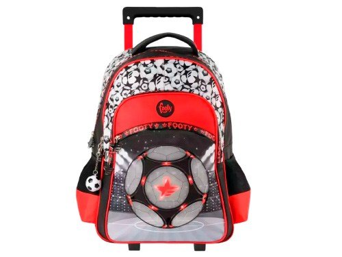 Mochila Carro 18” Pulgadas Footy Champion con Luz Led Rojo