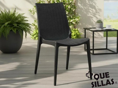 Silla Plástica Simil Rattan Harmony