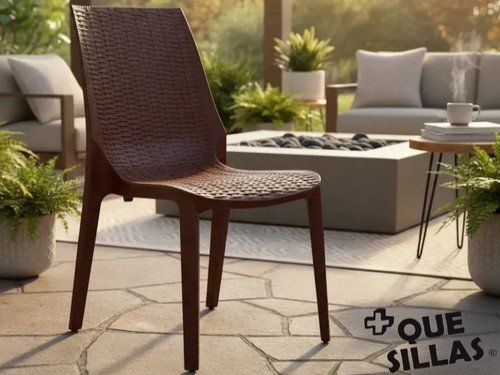 Silla Plástica Simil Rattan Harmony