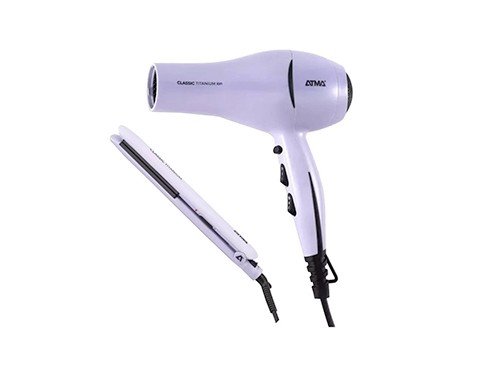 Combo Secador y Planchita Atma Titanium Beauty ck4020p