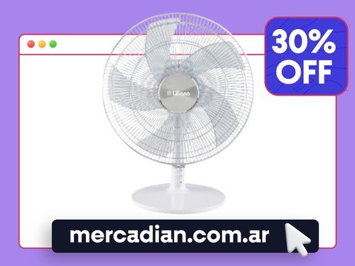 Turbo Ventilador 12" Liliana Silverwhite Blanco VSOM12