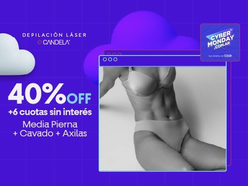 Depilación Laser. 6 sesiones en Media Pierna + Cavado + Axila