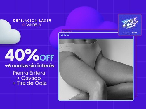 Depilación Laser. 6 sesiones en Pierna Entera + Cavado + Tira de Cola