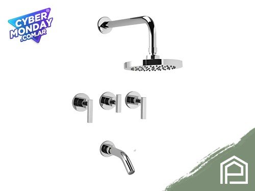 Grifería de Ducha y Bañera 80-198 Peirano Pura con Transferencia