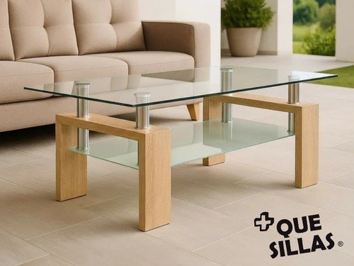 Mesa Ratona Vidrio Moderna 110 X 60 Elliot