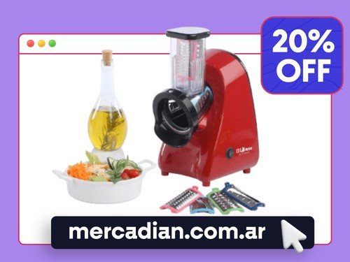 Multi Rallador Rebanador Liliana Easysalad ASM100 250w Rojo