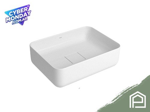 Bacha De Apoyo Rectangular Blanca Deca Slim L.13040.17