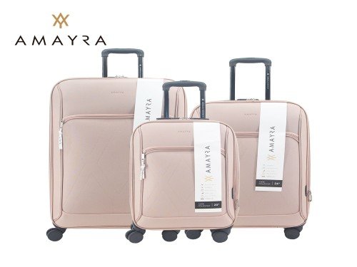 SET VALIJAS 20" 24" 28" NUDE AMAYRA