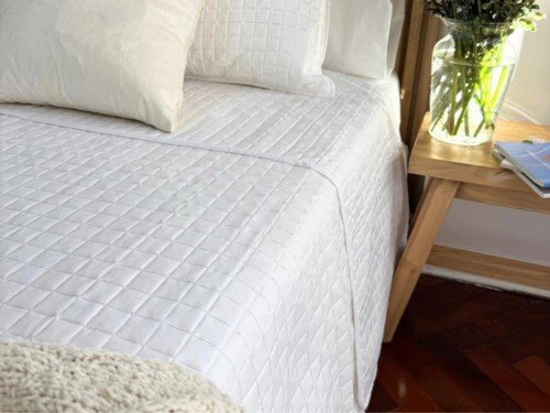 Kit Cubrecama MARBELLA QUEEN con Fundas - Blanco