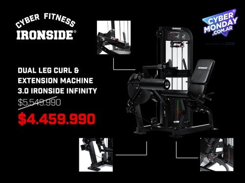 Dual Leg Curl & Extension Machine 3.0 IRONSIDE Infinity