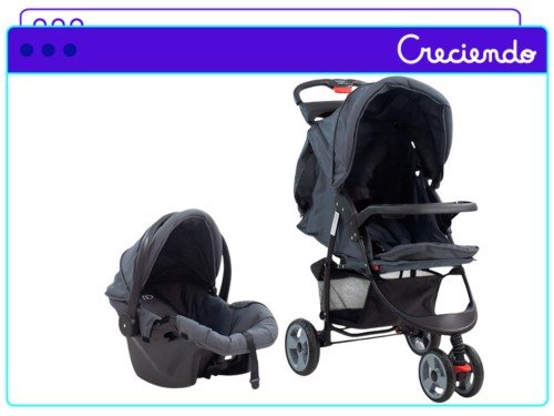 Cochecito Cuna Para Bebé Mega Baby Jogger De 3 Ruedas con Huevito