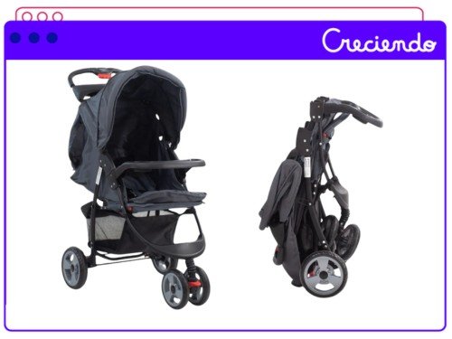 Cochecito Cuna Para Bebé Mega Baby Jogger De 3 Ruedas con Huevito